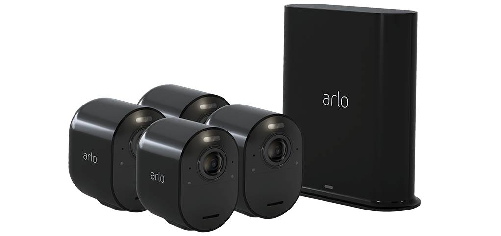 ARLO Ultra 2 Spotlight 4cam Kit black VMS5440B-200EUS WLAN IP-Überwachungs-Set mit 4 Kameras 3840 x 2160 Pixel
