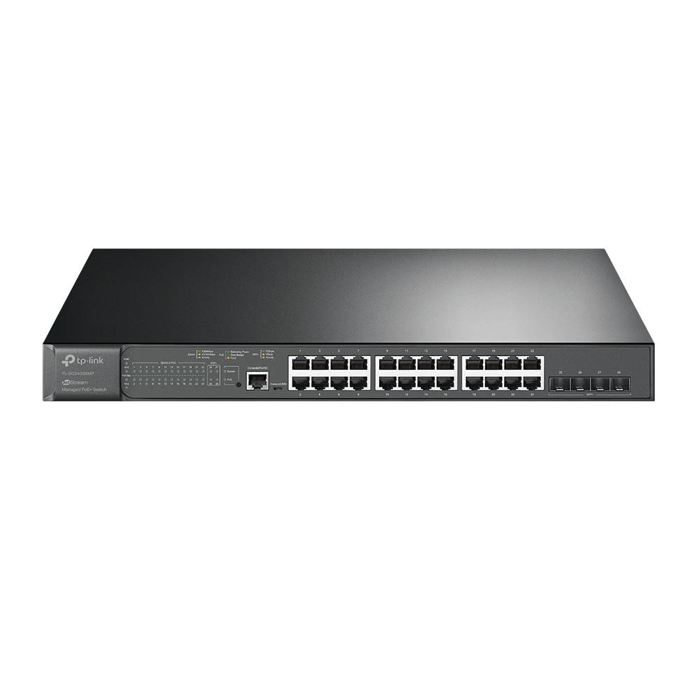 TP-Link JetStream TL-SG3428XMP V3.6 - Switch - L2+ - managed - 24 x 10/100/1000 (PoE+)