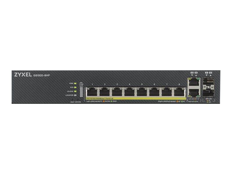 Zyxel GS1920-8HPv2 - Switch - Smart - 8 x 10/100/1000 (PoE+)