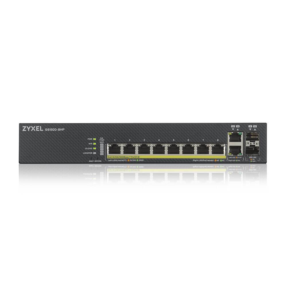 Zyxel GS1920-8HPv2 - Switch - Smart - 8 x 10/100/1000 (PoE+)