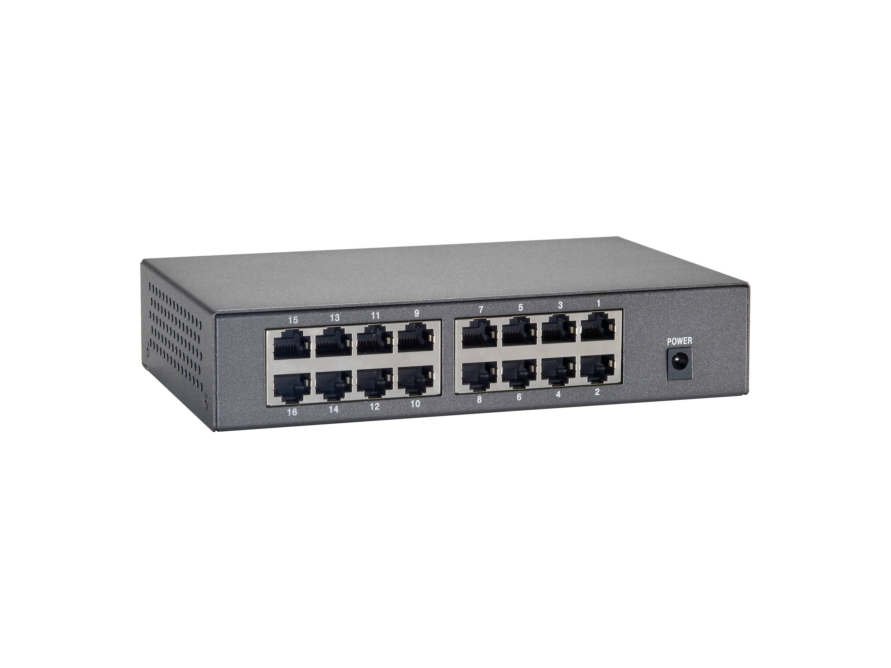 LevelOne FEP-1600W90 - Switch - 16 x 10/100 (PoE)