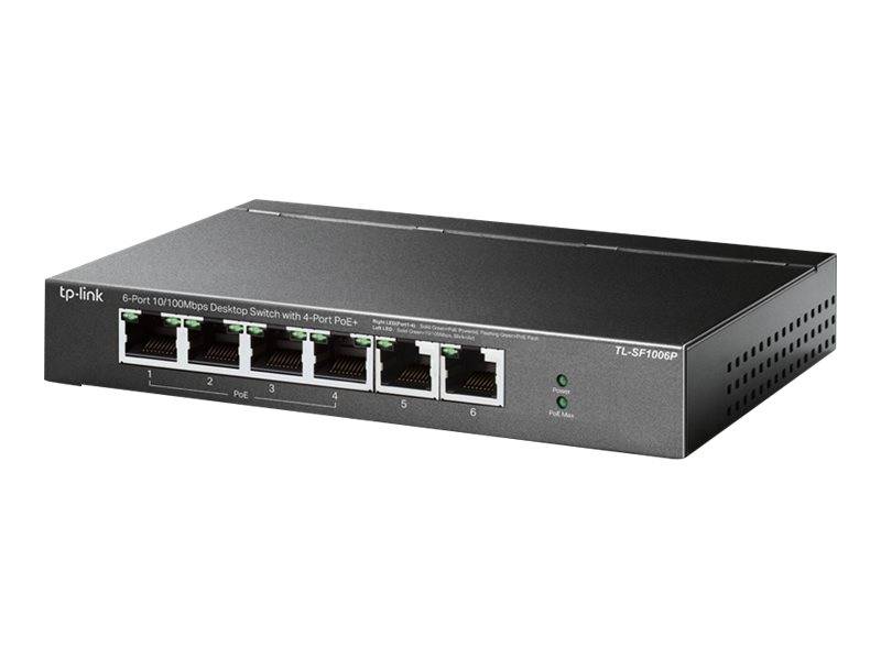 TP-LINK TL-SF1006P - V1 Netzwerk Switch 6 Port 10 / 100 MBit/s PoE-Funktion