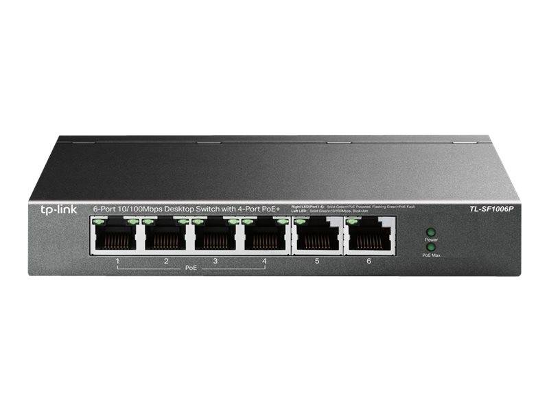 TP-LINK TL-SF1006P - V1 Netzwerk Switch 6 Port 10 / 100 MBit/s PoE-Funktion