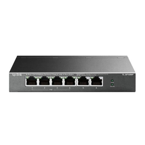 TP-LINK TL-SF1006P - V1 Netzwerk Switch 6 Port 10 / 100 MBit/s PoE-Funktion
