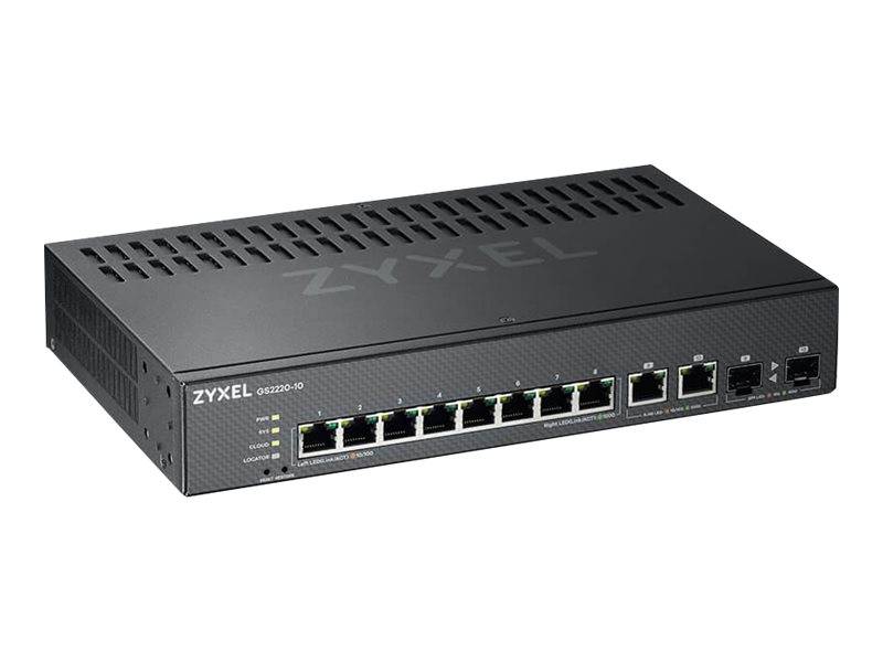 ZyXEL GS2220-10 - Switch - managed - 8 x 10/100/1000 + 2 x Kombi-Gigabit-SFP