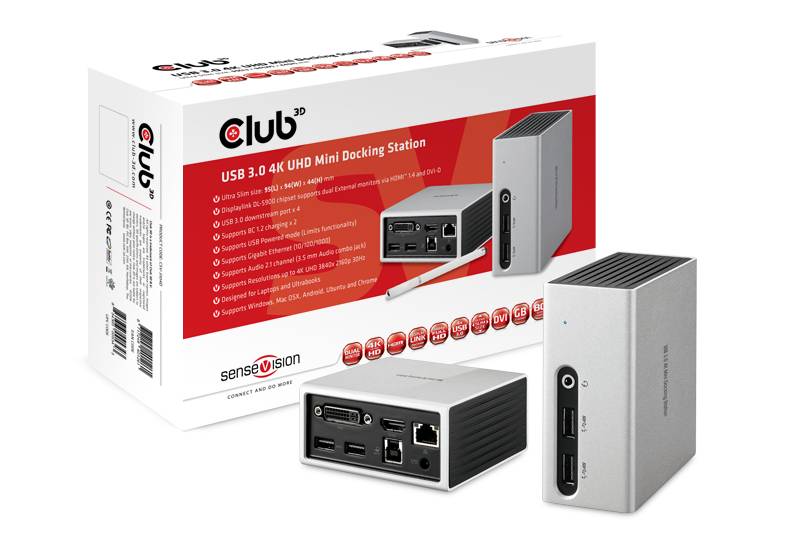 Club 3D SenseVision USB 3.0 4K Mini Docking Station