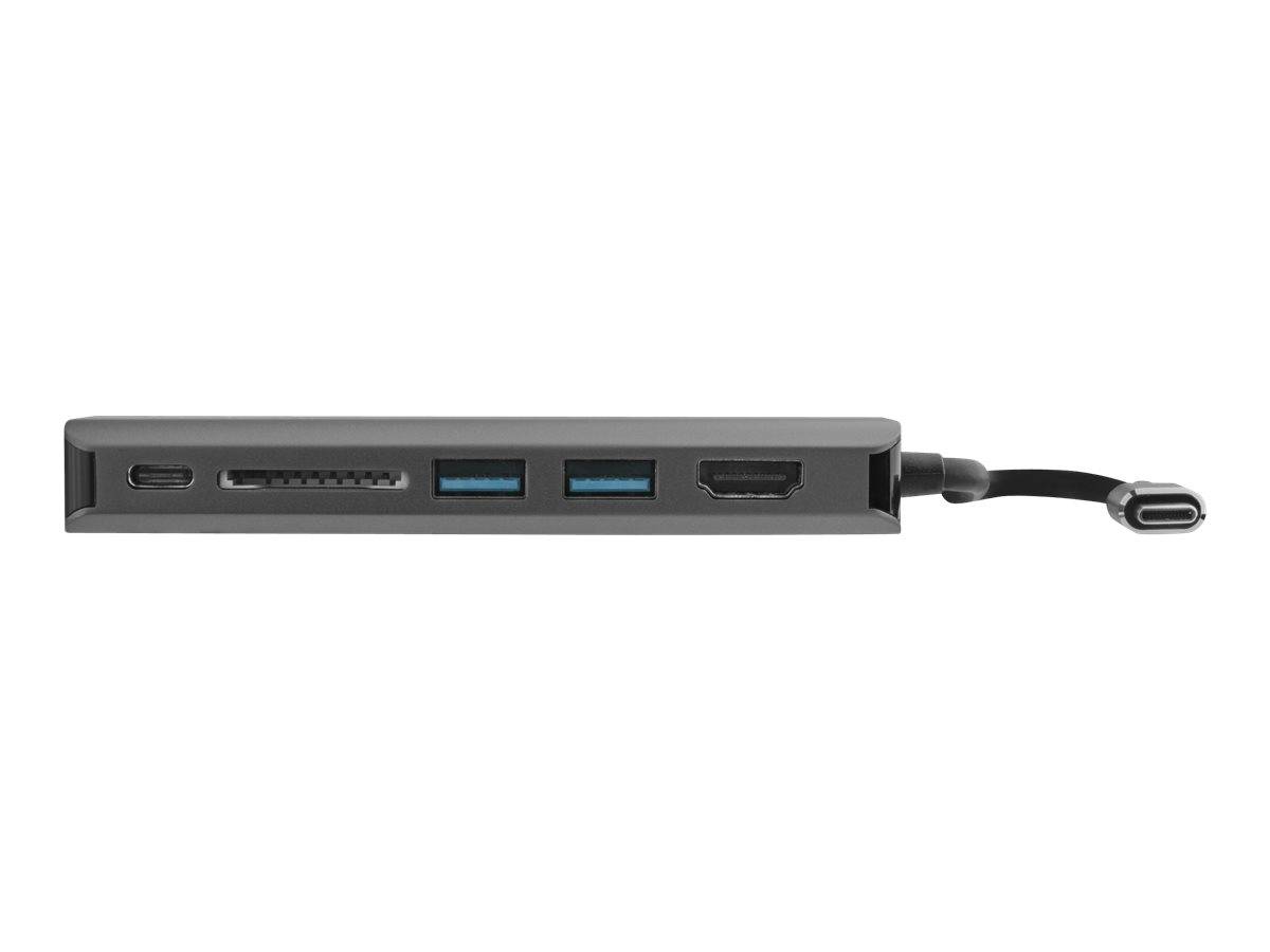 StarTech.com USB C Multiport Adapter mit HDMI - 4K - Mac/ Windows - SD Kartenleser - USB C zu USB 3.0 Hub - 2x USB-A 1x