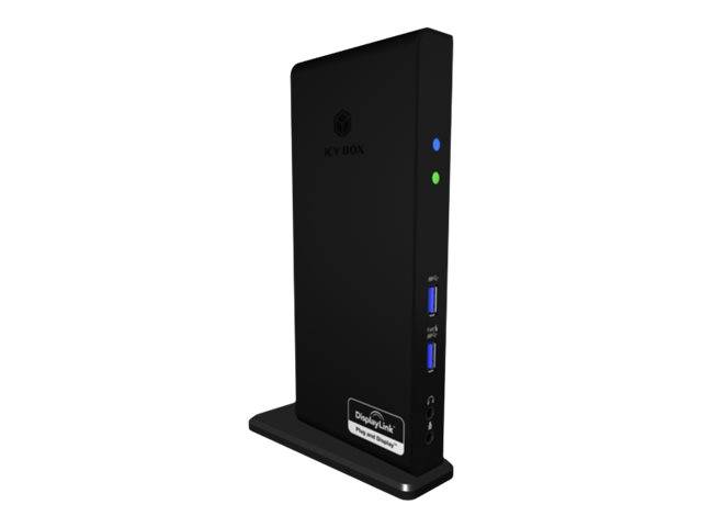 IB-DK2241AC, USB 3.0 Notebook Dockingst. USB 3.0 auf: 2x USB 3.0+2x Video(HDMI+DVI)+1xGb/LAN+4xUSB 2.0+Audio