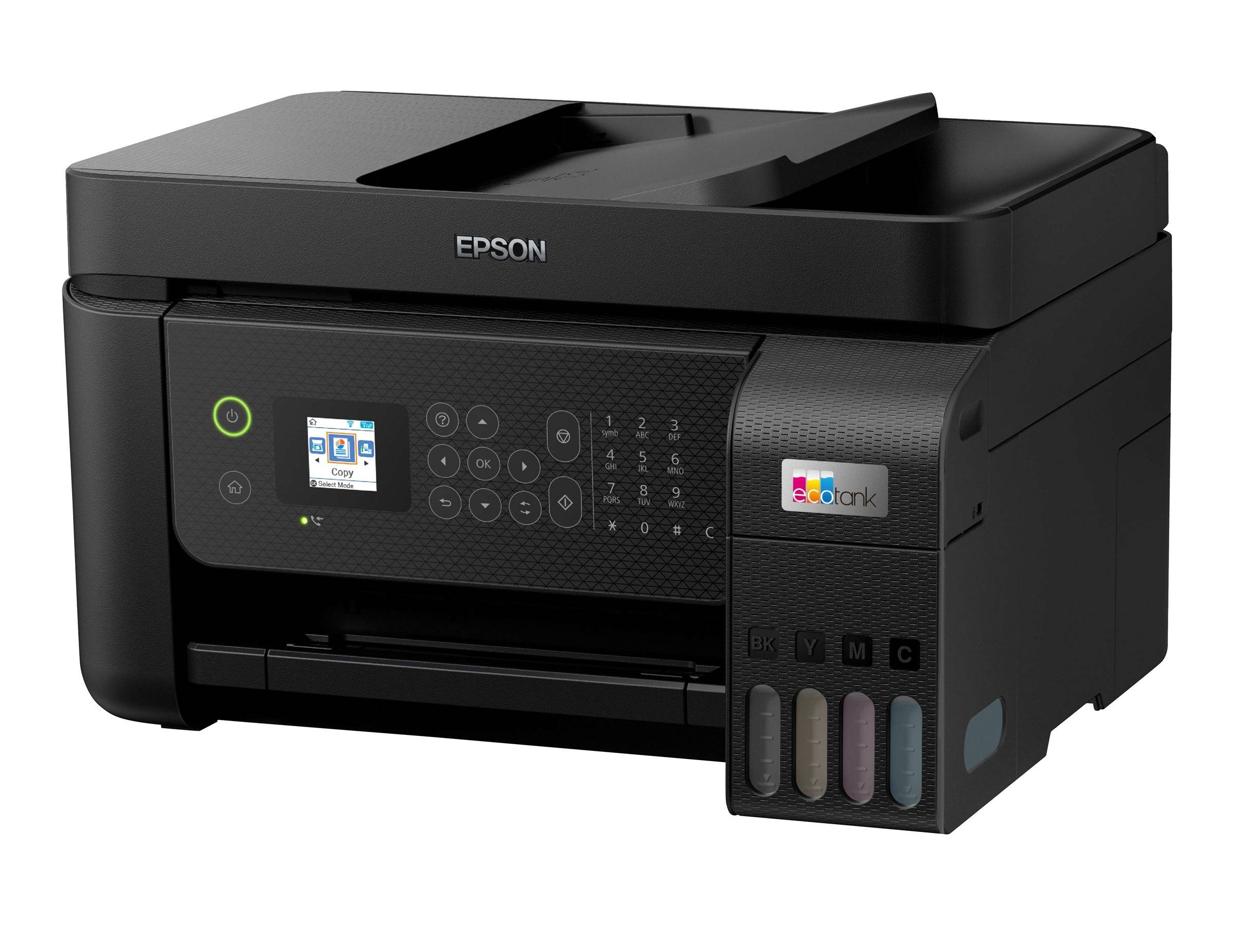 Epson EcoTank ET-4800 Multifunktionsdrucker A4 Drucker, Scanner, Kopierer, Fax ADF, Duplex, LAN, USB, WLAN, Tintentank-System;Schwarz