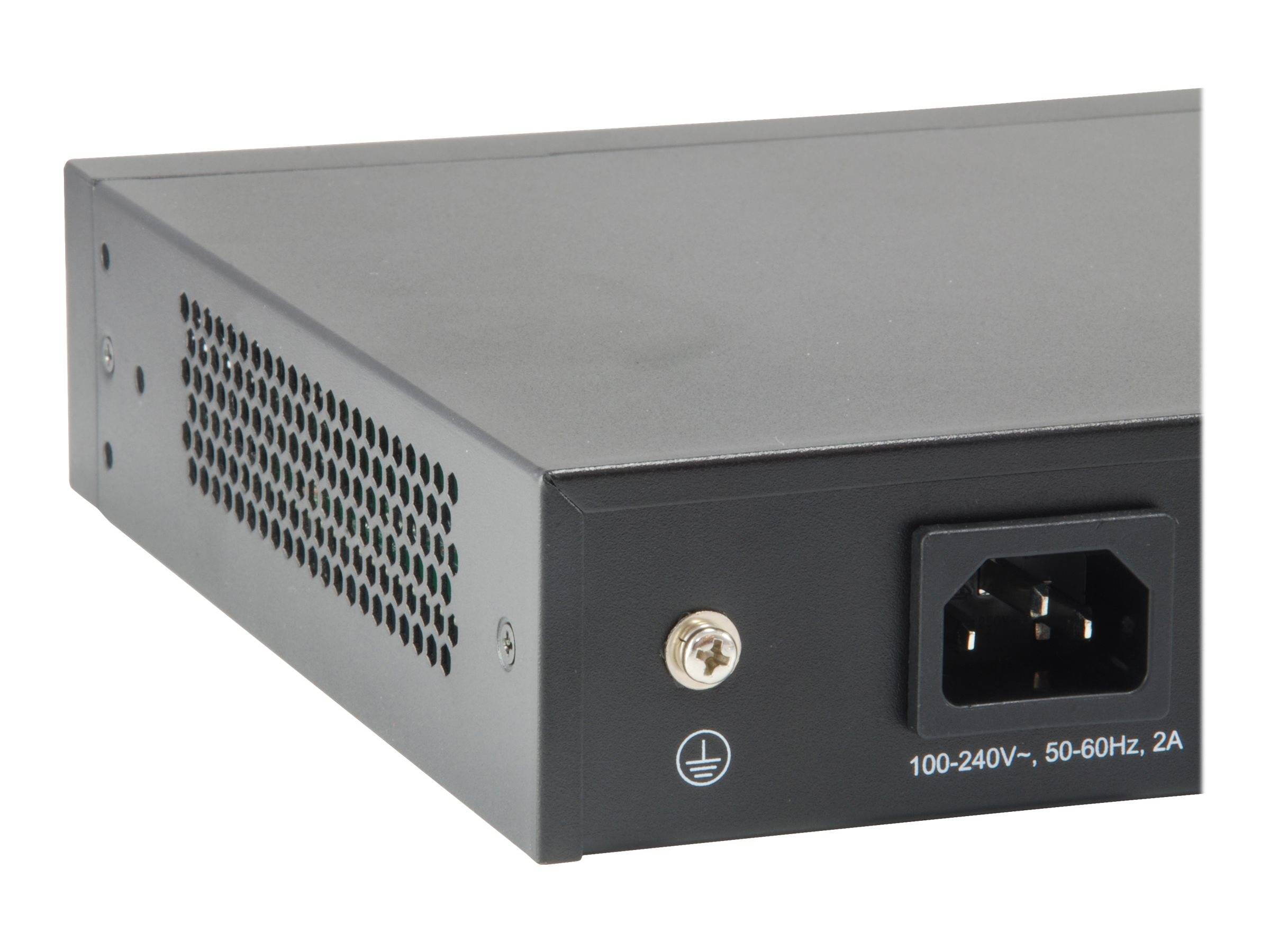 LevelOne GEP-1051 - Switch - Smart - 8 x 10/100/1000 (PoE+) + 2 x Gigabit SFP - Desktop, an Rack montierbar - PoE+ (70 W