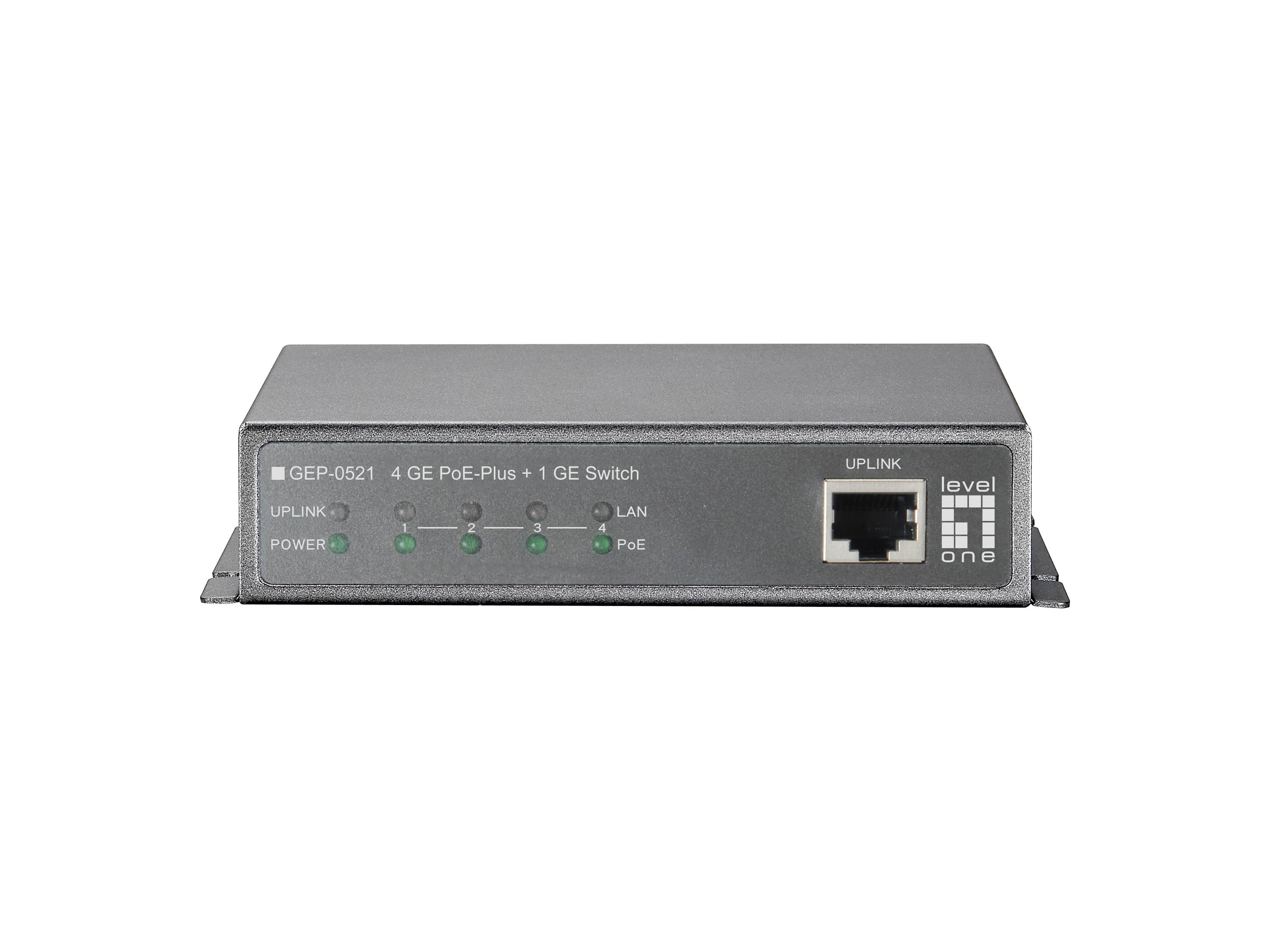 LevelOne GEP-0521 - Switch - unmanaged - 4 x 10/100/1000