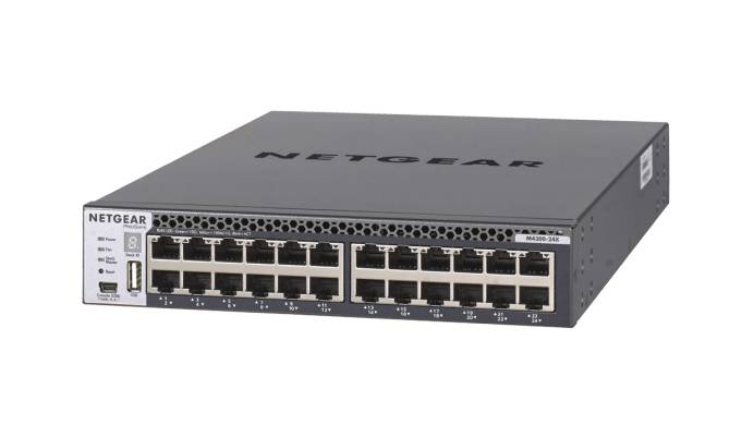 NETGEAR M4300-24X - Switch - L3 - managed - 24 x 10 Gigabit Ethernet + 4 x 10 Gigabit SFP+, gemeinsam genutzt