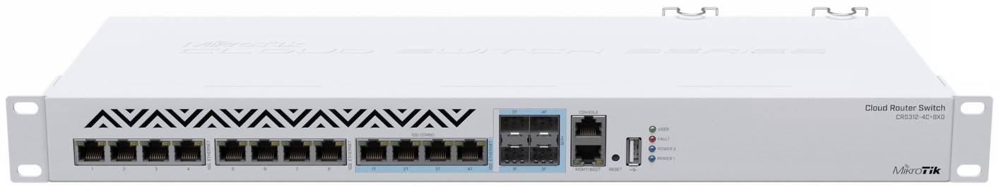 Mikrotik Cloud Router Switch CRS312-4C+8XG-RM - Switch - L3 - managed - 12 x 10