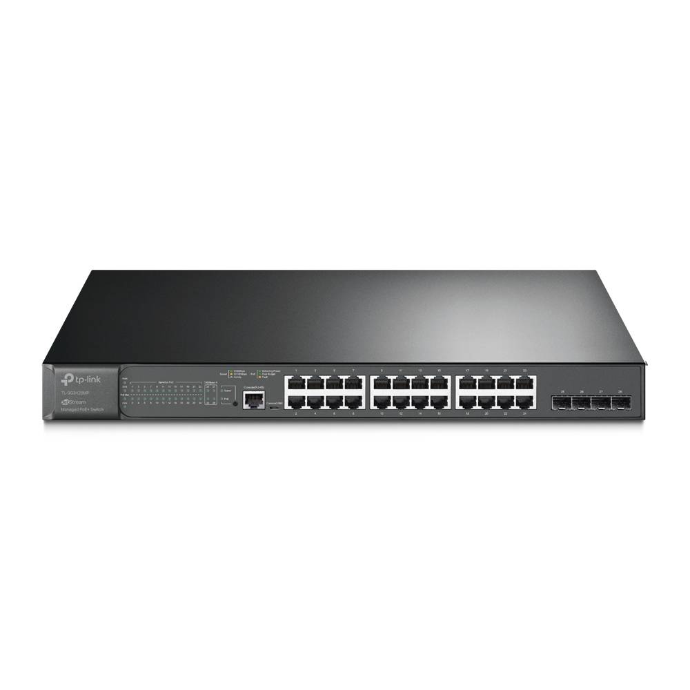 TP-LINK JetStream TL-SG3428MP Netzwerk Switch 24 + 4 Port 10 / 100 / 1000 MBit/s PoE-Funktion