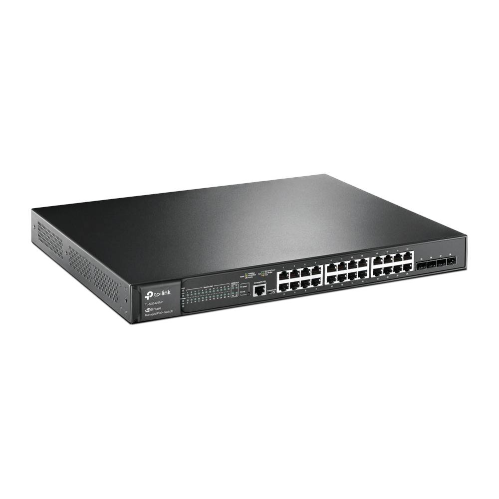 TP-LINK JetStream TL-SG3428MP Netzwerk Switch 24 + 4 Port 10 / 100 / 1000 MBit/s PoE-Funktion