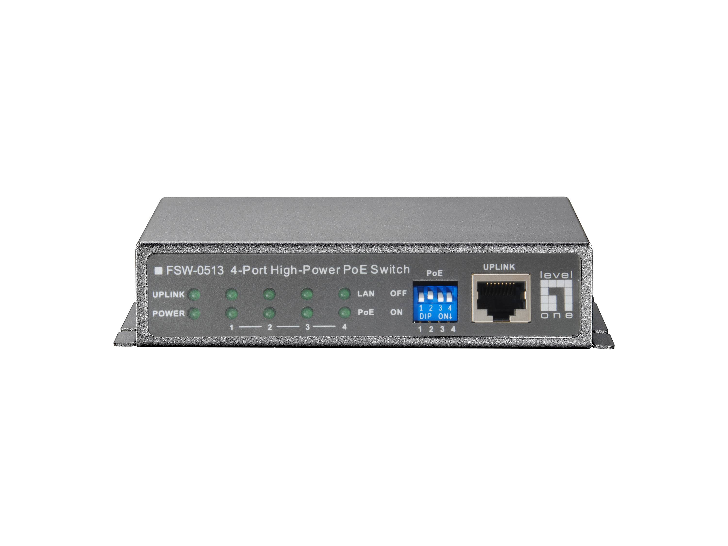 LevelOne FSW-0513 - Switch - 4 x 10/100 (PoE)