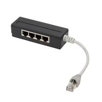 LogiLink Professional 5 Port RJ45 Splitter, geschirmt, mit 15 cm Kabel