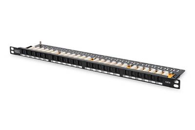 Digitus DN-91624U-SL-SH 24 Port Netzwerk-Patchpanel 483 mm (19") CAT 6 0.5 HE Bestückt