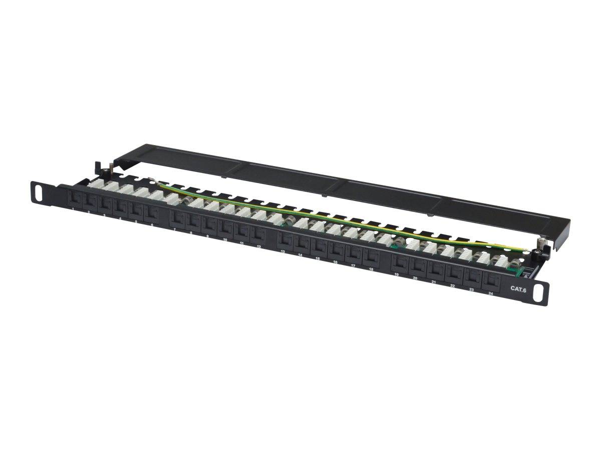 Digitus DN-91624U-SL-SH 24 Port Netzwerk-Patchpanel 483 mm (19") CAT 6 0.5 HE Bestückt