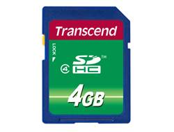 Transcend Standard SDHC-Karte 4 GB Class 4