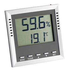 TFA Dostmann Klima Guard Thermo-/Hygrometer Silber