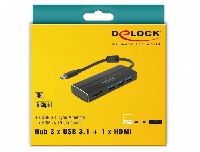 DeLOCK - Retail Pack - Dockingstation - USB-C 3.1 / Thunderbolt 3