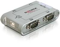 DeLock USB 2.0 to 4 port serial HUB - Serieller Adapter