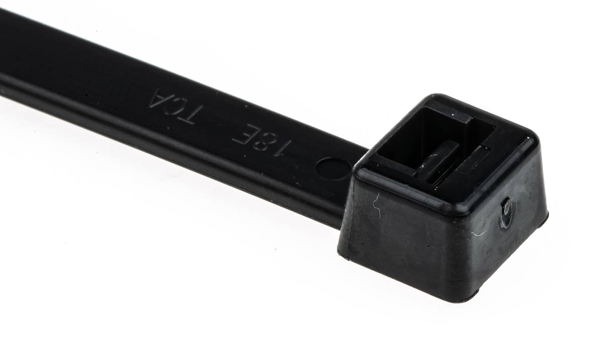 HellermannTyton T120M Nylon 6.6 Kabelbinder Nicht lösbar Schwarz 7.6 mm x 460 mm