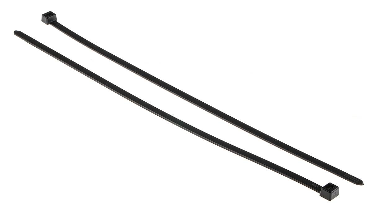 HellermannTyton T120R Nylon 6.6 Kabelbinder Nicht lösbar Schwarz 7.6 mm x 380 mm