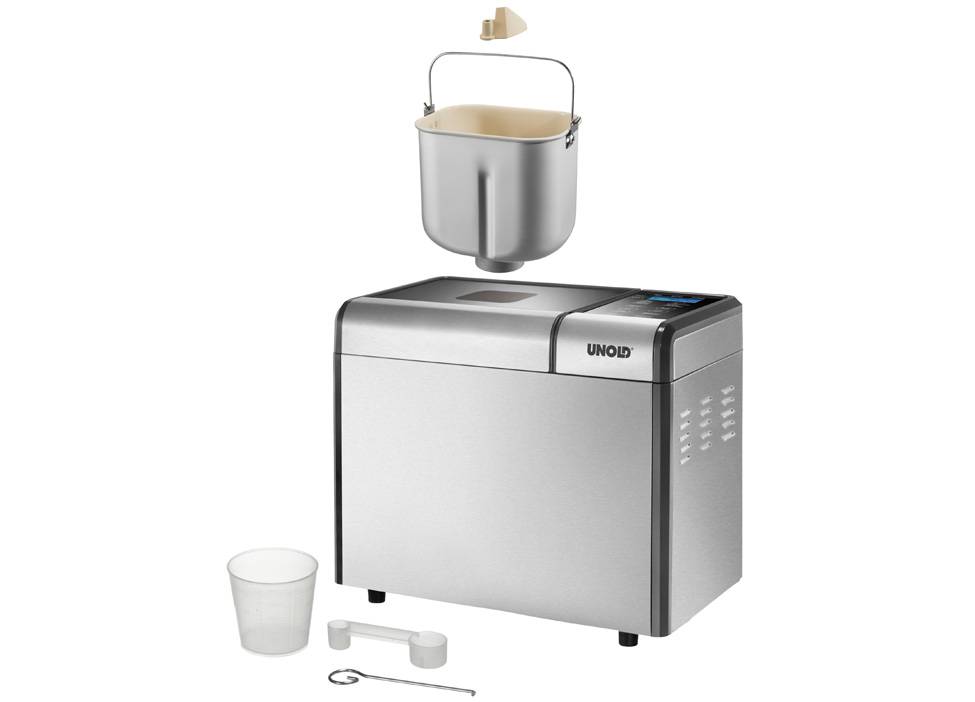 Unold Backmeister Edel Brotbackautomat Timerfunktion Edelstahl