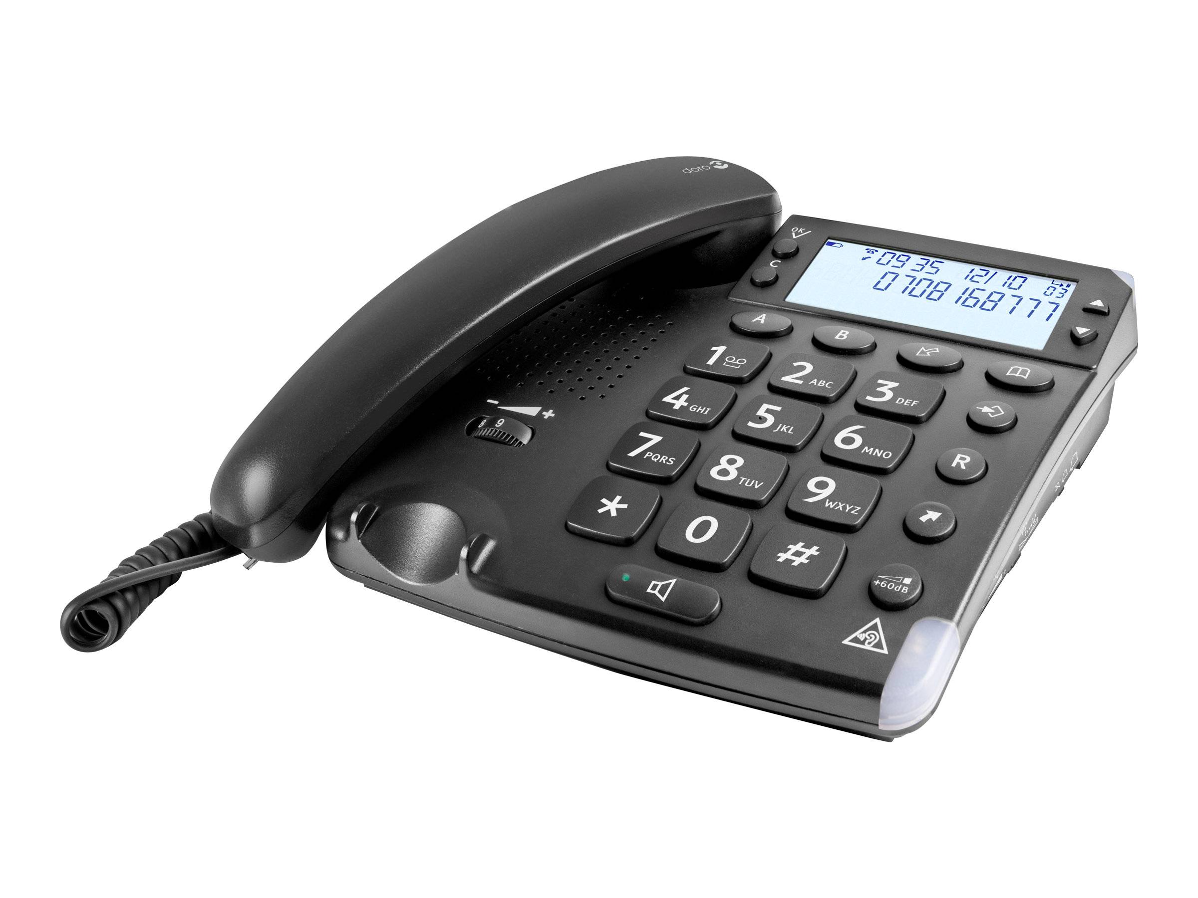 DORO Magna 4000 - Telefon mit Schnur mit Rufnummernanzeige/Anklopffunktion