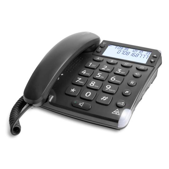 DORO Magna 4000 - Telefon mit Schnur mit Rufnummernanzeige/Anklopffunktion
