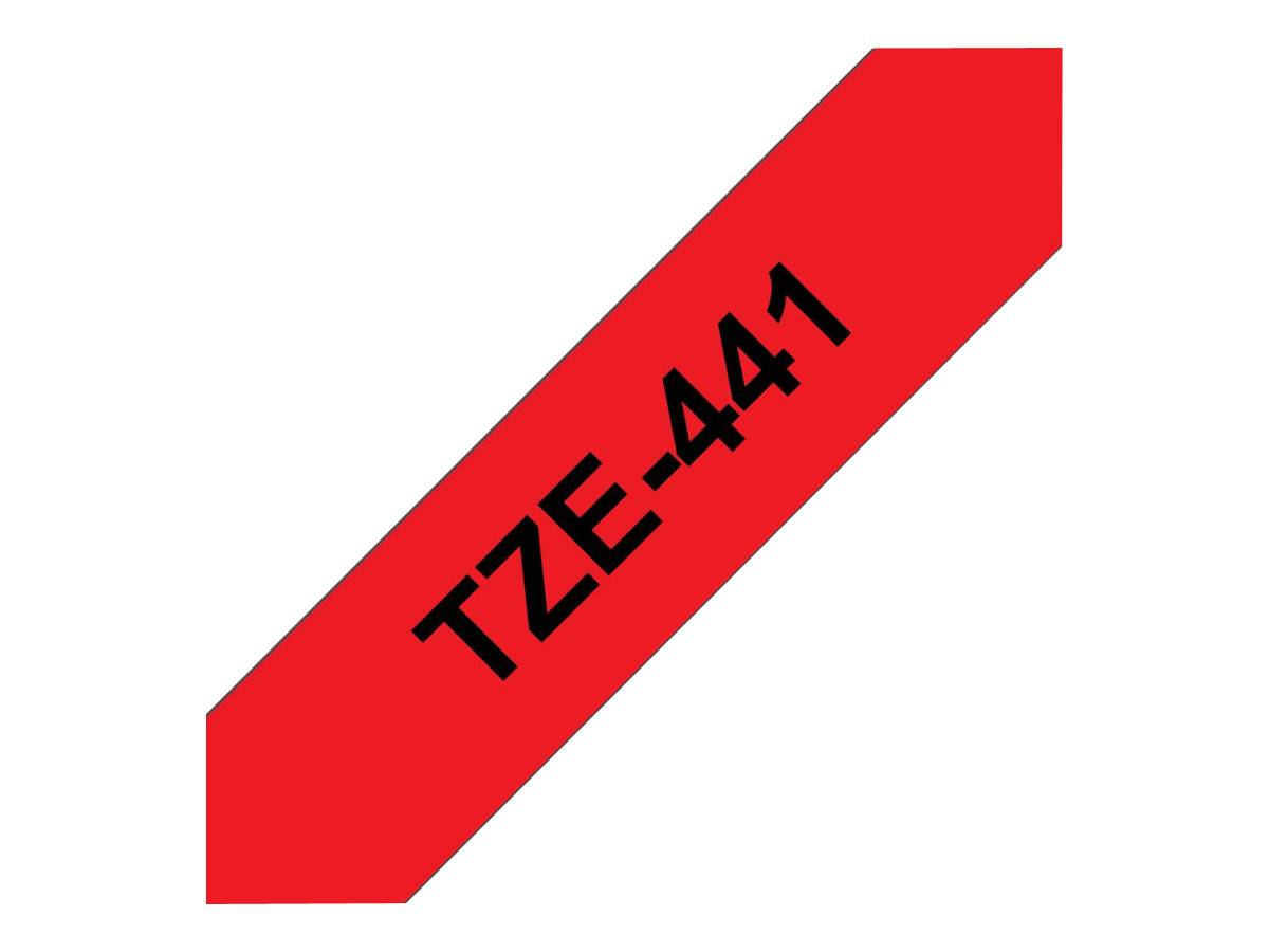 P-touch Schriftbandkassette TZE441 18mmx8m laminiert sw auf rt