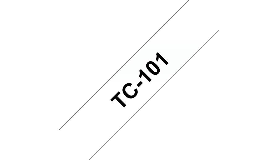 Brother TC TC-101 Bandfarbe: Transparent Schriftfarbe:Schwarz 12mm 7.7m