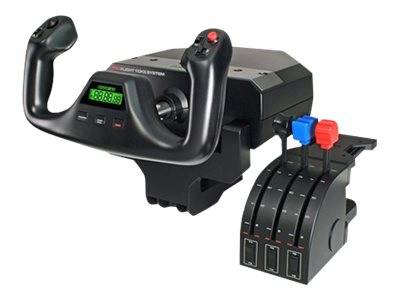 Logitech Gaming Saitek Pro Flight Yoke System PZ44 Flugsimulator-Steuerhorn USB PC Schwarz Schraubbefestigung