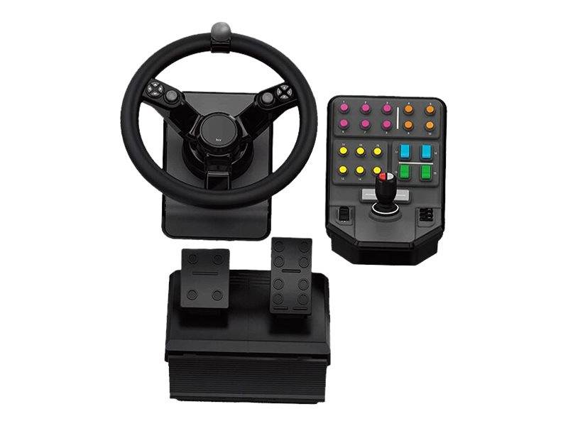 Logitech Gaming G Saitek Farm Sim Controller -N/A- EMEA Lenkrad PC Schwarz inkl. Pedale