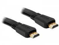 Delock HDMI Anschlusskabel HDMI-A Stecker, HDMI-A Stecker 1.00 m Schwarz 82669 4K UHD HDMI-Kabel