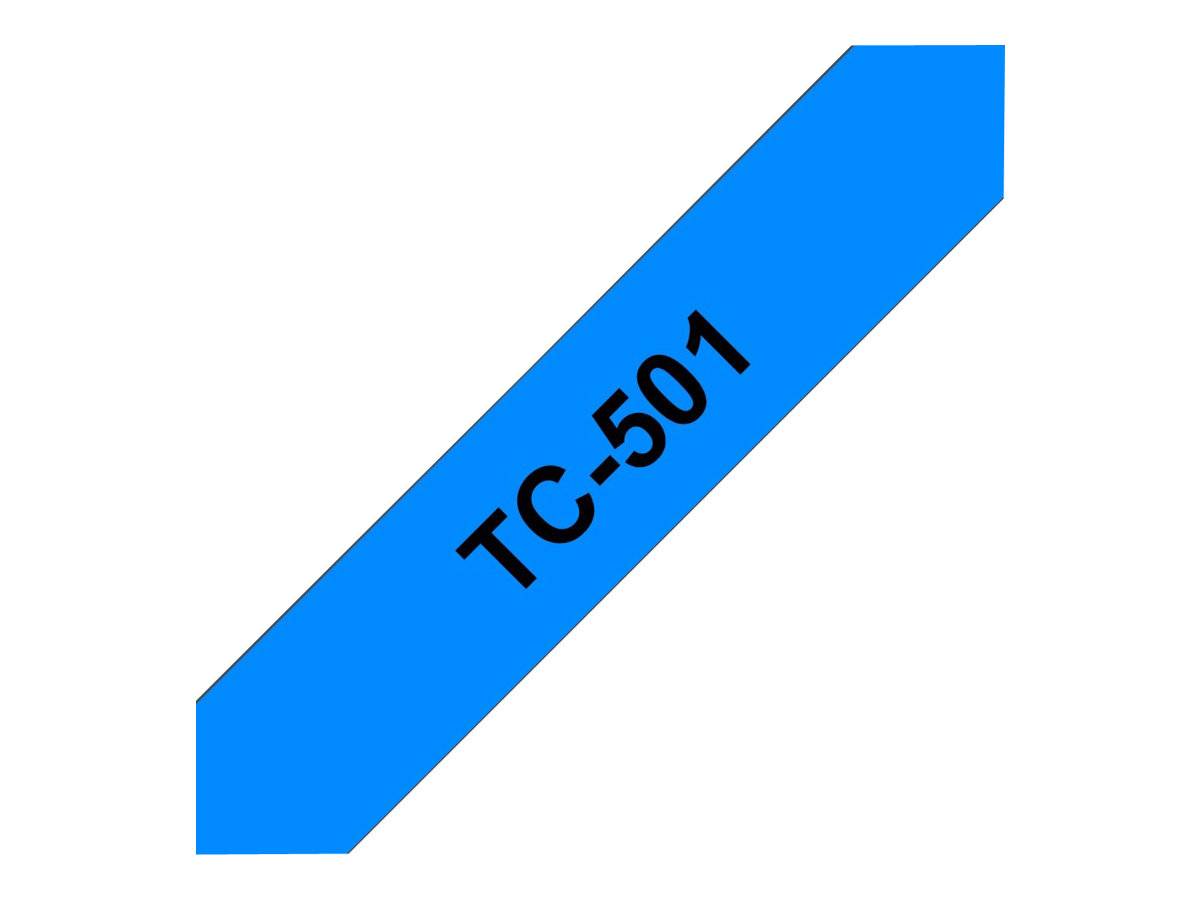 Schriftbandkassette 12mm TC-501 blau/schwarz