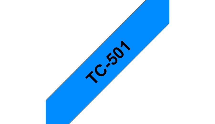 Schriftbandkassette 12mm TC-501 blau/schwarz