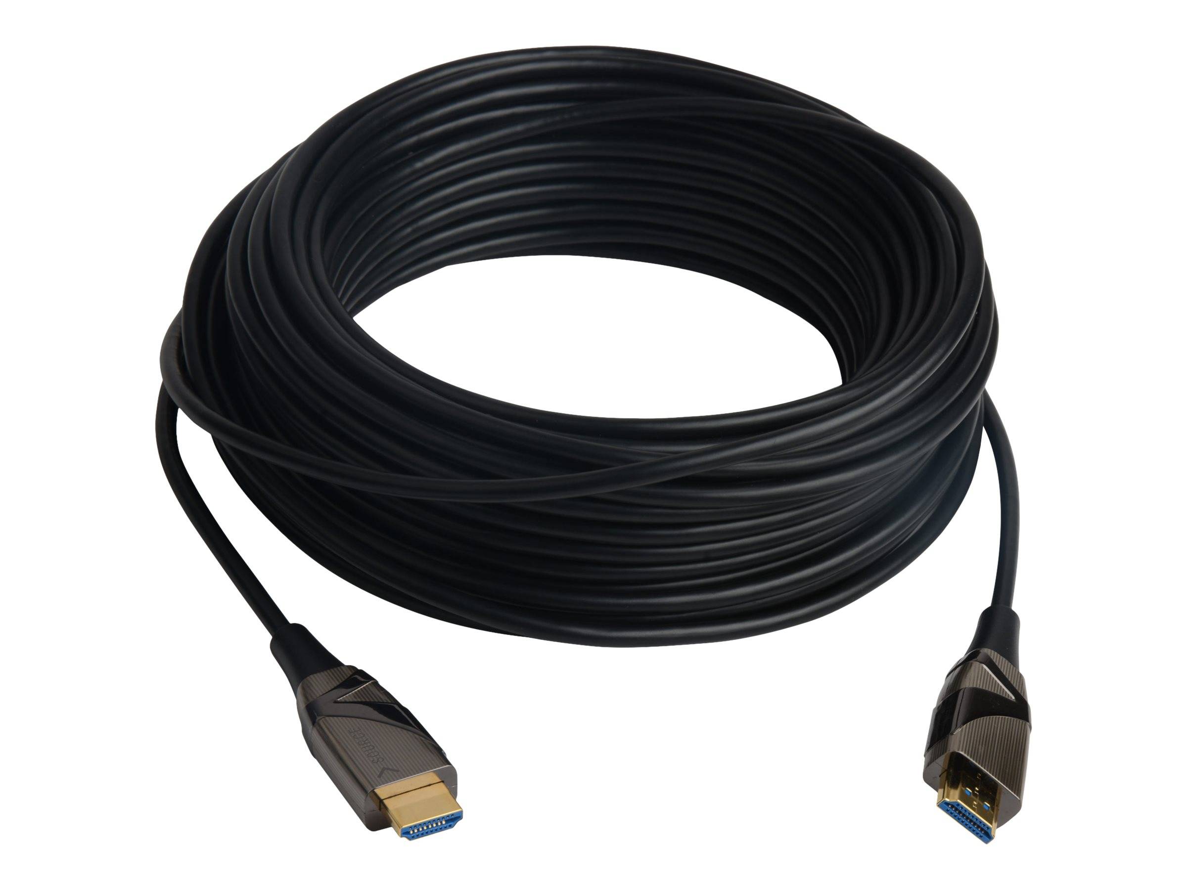 TECHly - Highspeed - HDMI-Kabel mit Ethernet - HDMI männlich zu HDMI männlich - 15 m - Glasfaser - Schwarz - aktiv, unte