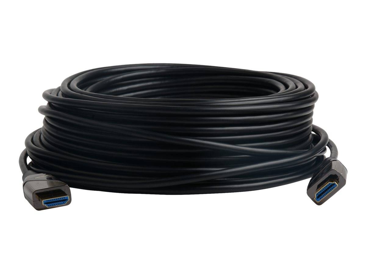 TECHly - Highspeed - HDMI-Kabel mit Ethernet - HDMI männlich zu HDMI männlich - 15 m - Glasfaser - Schwarz - aktiv, unte