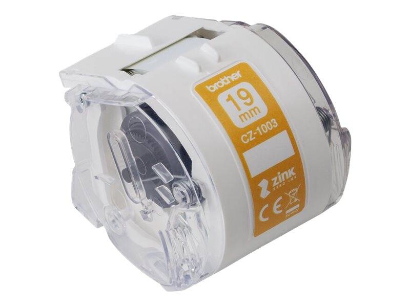 Brother Etiketten Rolle 19 mm x 5 m Papier Weiß 1 St. Permanent haftend CZ1003 Farbetikettenrolle