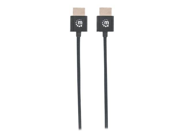 Manhattan HDMI Cable with Ethernet (Ultra Thin), 4K@60Hz (Premium High Speed)