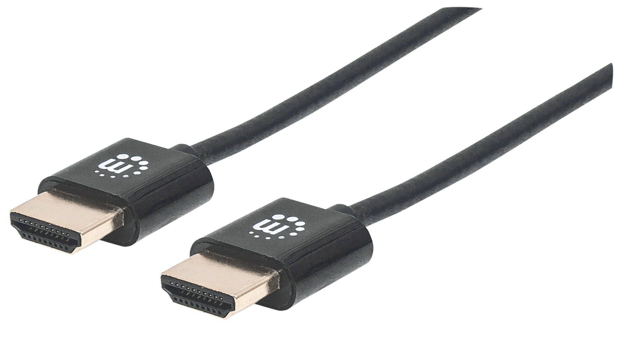 Manhattan HDMI Cable with Ethernet (Ultra Thin), 4K@60Hz (Premium High Speed)