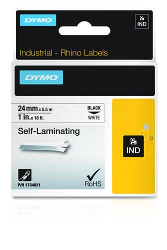 DYMO IND RHINO 1734821 Vinyl Bandfarbe: Weiß Schriftfarbe:Schwarz 24mm 5.5m