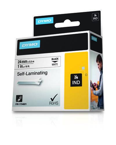 DYMO IND RHINO 1734821 Vinyl Bandfarbe: Weiß Schriftfarbe:Schwarz 24mm 5.5m