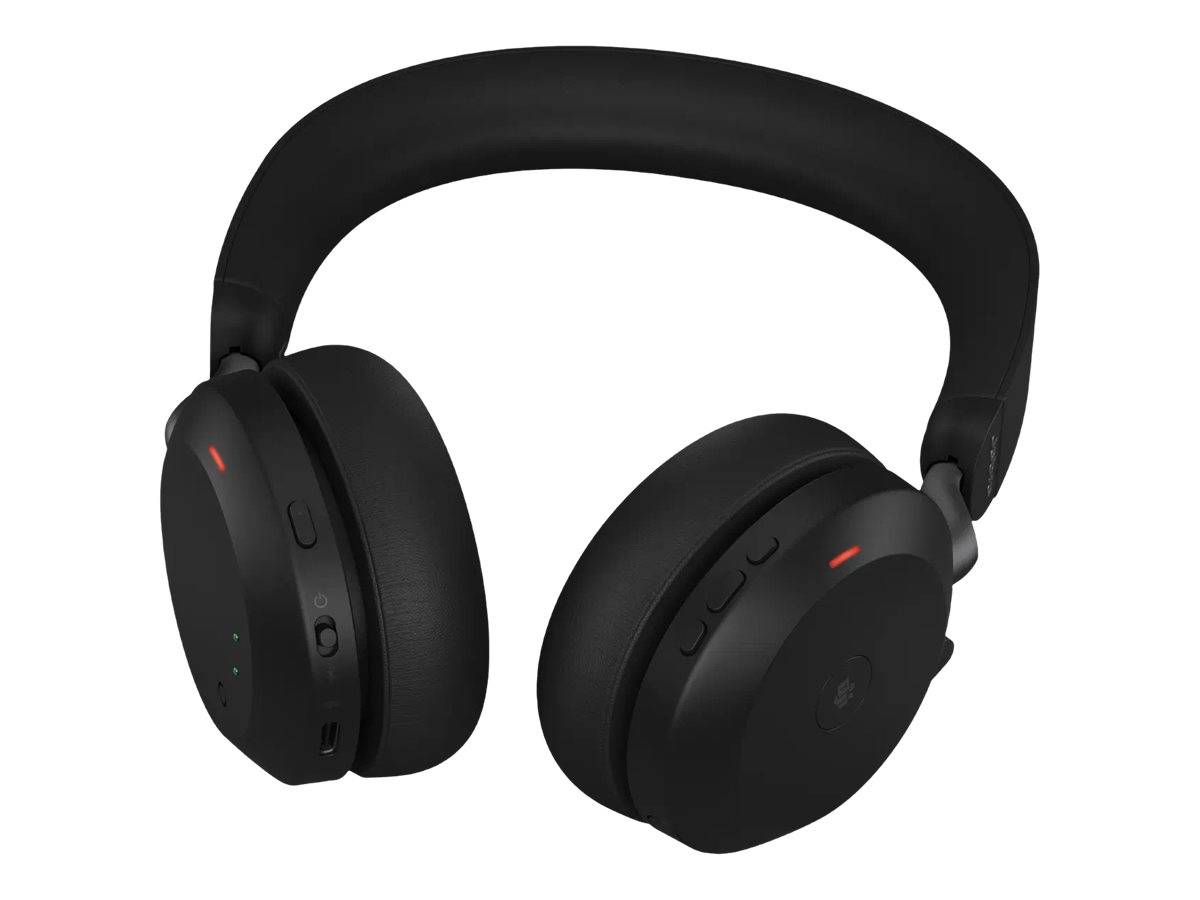 Jabra Evolve2 75 Telefon On Ear Headset Bluetooth®, kabelgebunden Stereo Schwarz Mikrofon-Rauschunterdrückung Lautstärkeregelung, Mikrofon-Stummsc