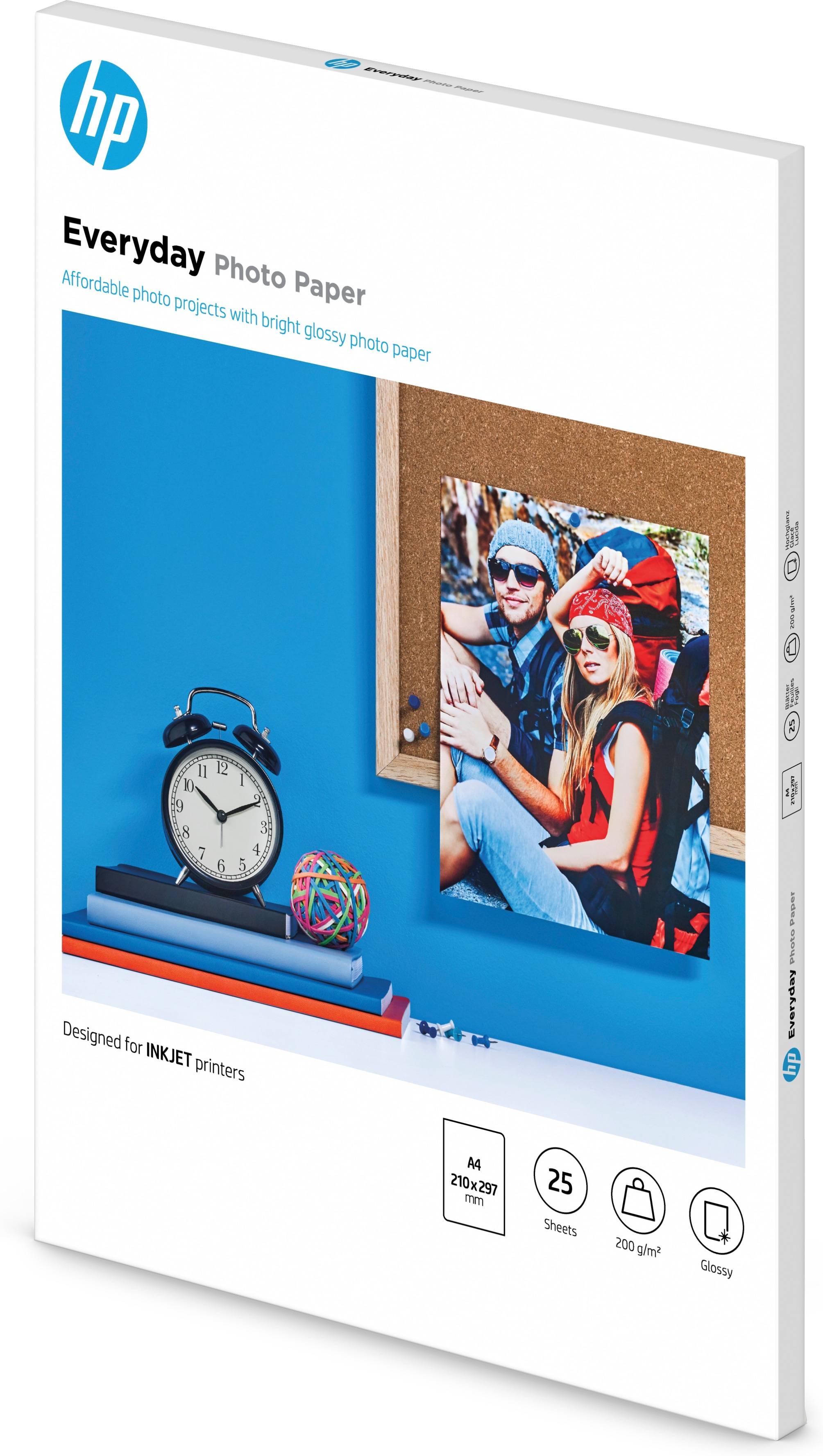 HP Everyday Photo Paper - Glänzend - 8 mil - A4 (210 x 297 mm)
