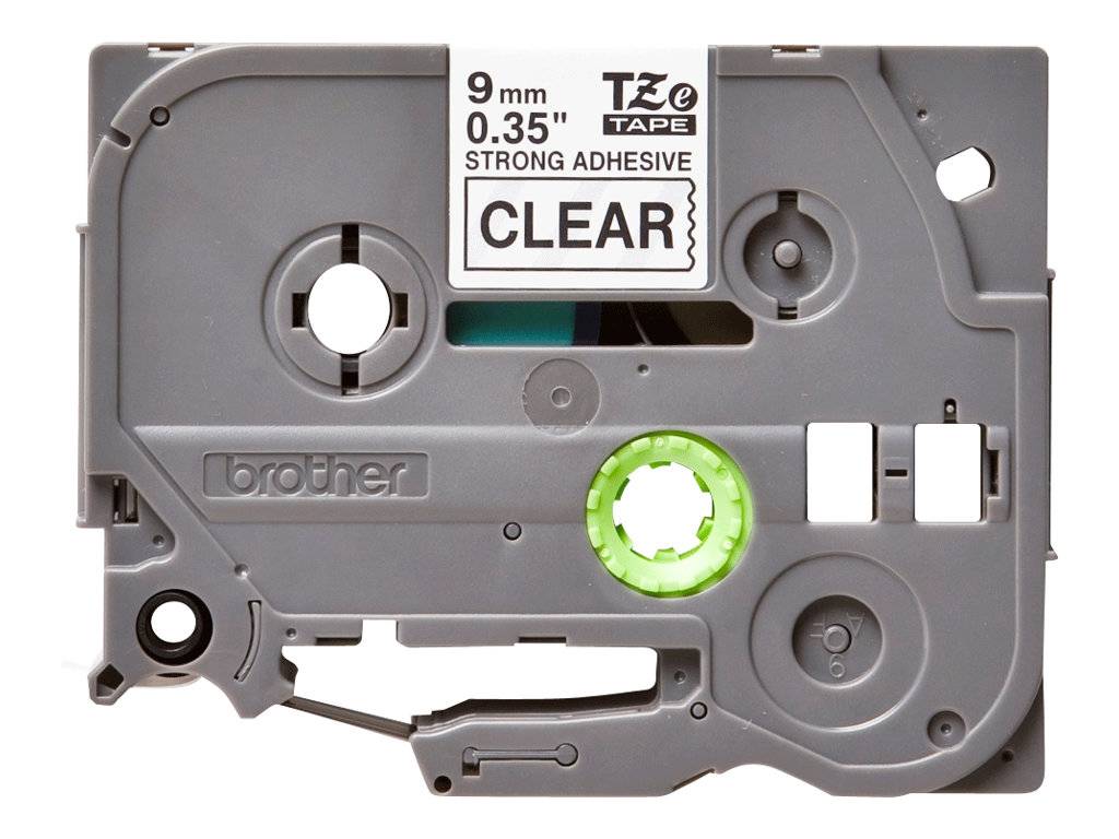 Brother TZe TZe-S121 Bandfarbe: Transparent Schriftfarbe:Schwarz 9mm 8m