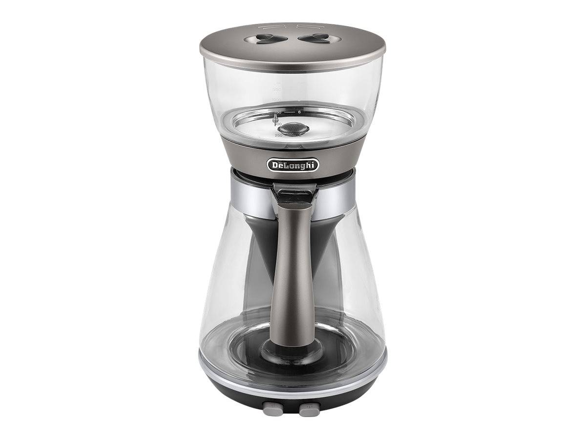 DeLonghi ICM17210 Clessidra Kaffeemaschine Glas, Silber-Grau Fassungsvermögen Tassen=10